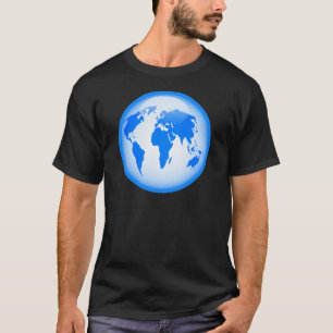 T-shirt Globe brillant bleu