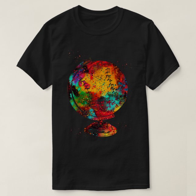 T-shirt Globe de baseball 3 (Design devant)