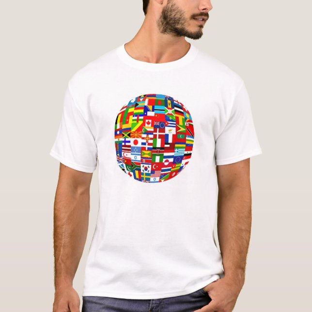 T-shirt Globe de drapeau (Devant)