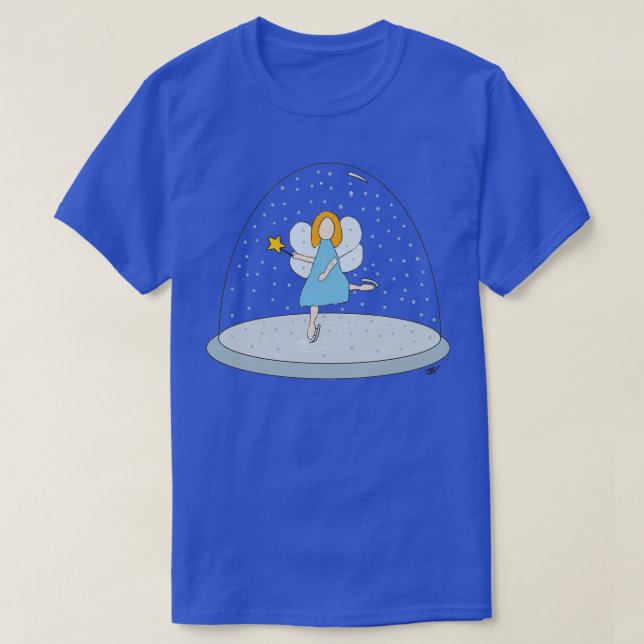 T-shirt Globe des neiges des fées de patinage sur glace (Design devant)