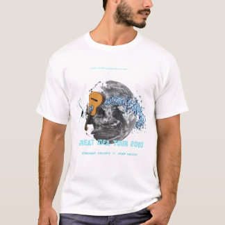 T-shirt Globe polychrome de visite de grande idée