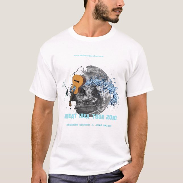 T-shirt Globe polychrome de visite de grande idée (Devant)