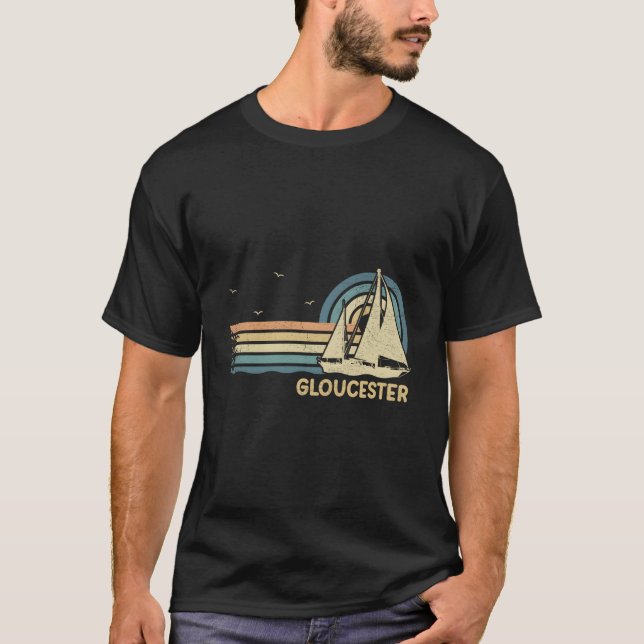 T-shirt Gloucester Massachusetts Sailing Vacation Boating  (Devant)