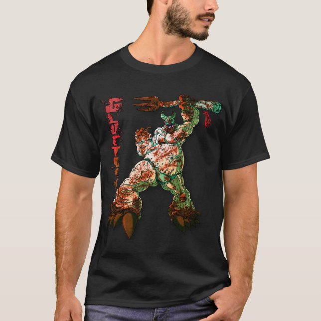 T-shirt Gloutonnerie (noir) (Devant)