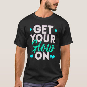 T-shirt Glow Party 80s 90s Retro Thème Anniversaire 1