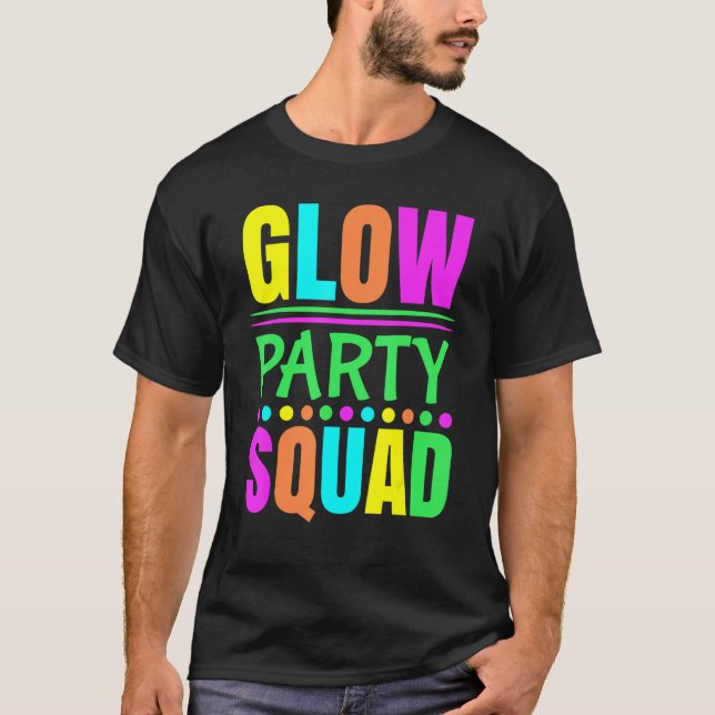 T-shirt Glow Party Squad Neon Lights Party 1 (Devant)
