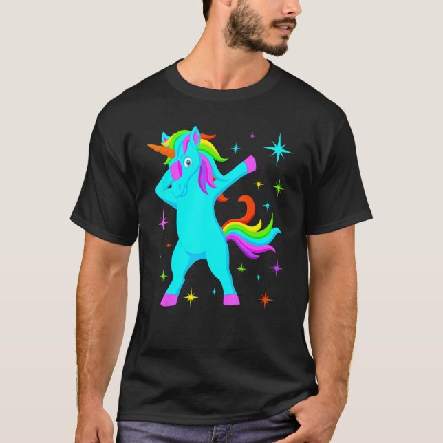 T-shirt Glow Party Unicorne Squad Neon Lumières Party (Devant)