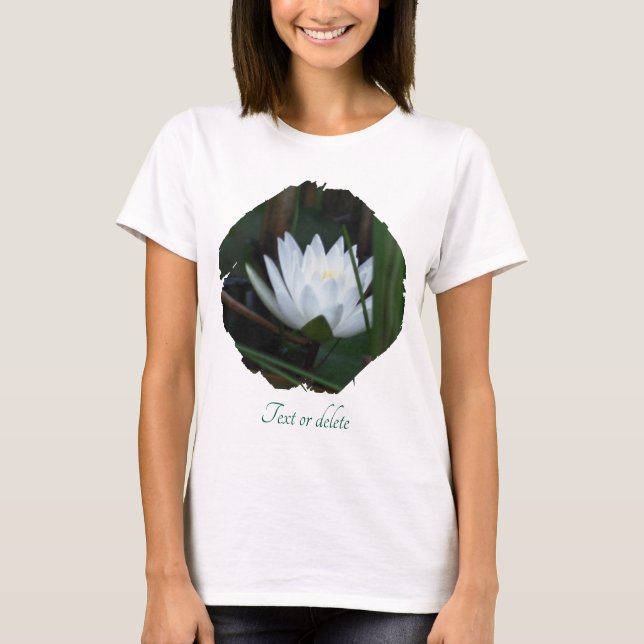 T-shirt Glowing Lotus Water Lily Floral Personalized (Devant)
