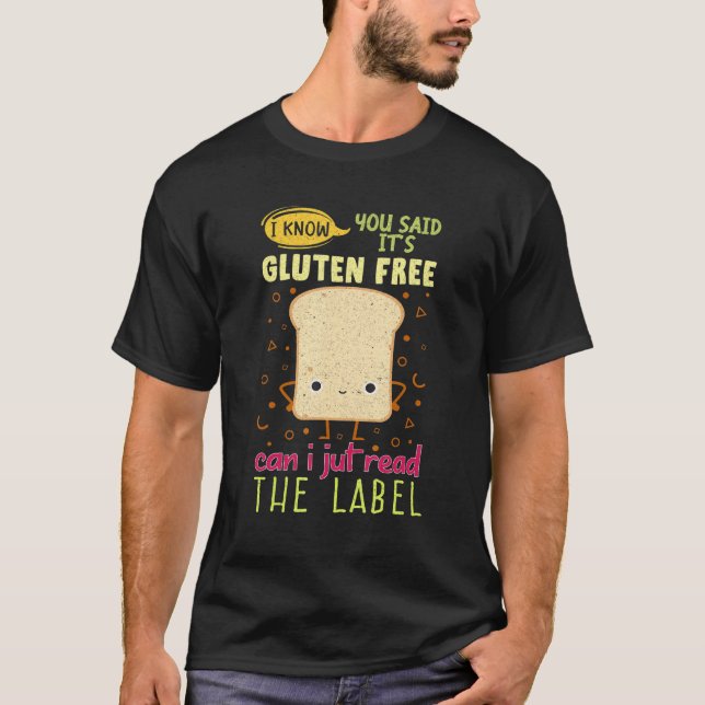 T-shirt Gluten amusant Lifestyle Pain Maladie coeliaque A (Devant)