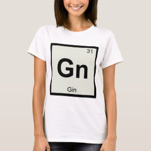 T-shirt Gn - Chimie du Gin Symbole du tableau périodique