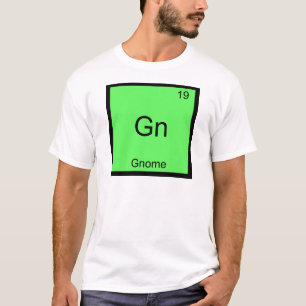 T-shirt Gn - Symbole du tableau périodique de chimie gnome