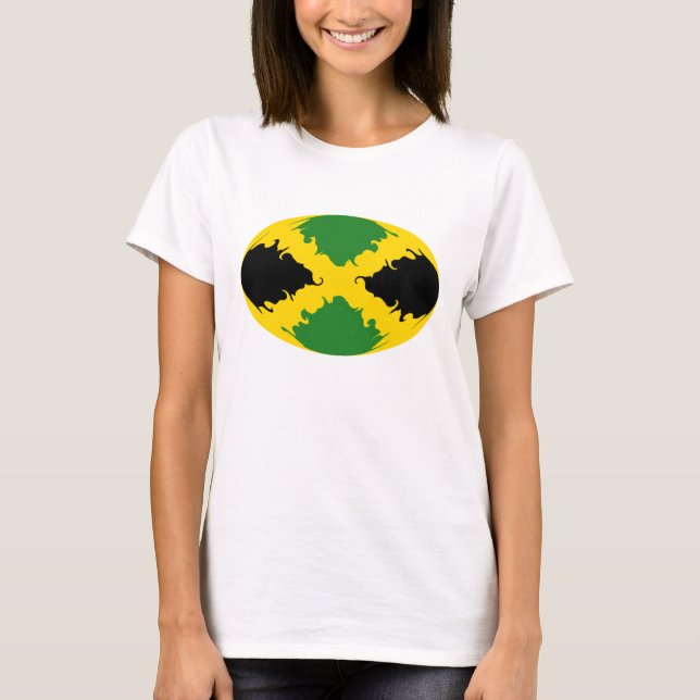 T-shirt Gnarly de drapeau de la Jamaïque (Devant)
