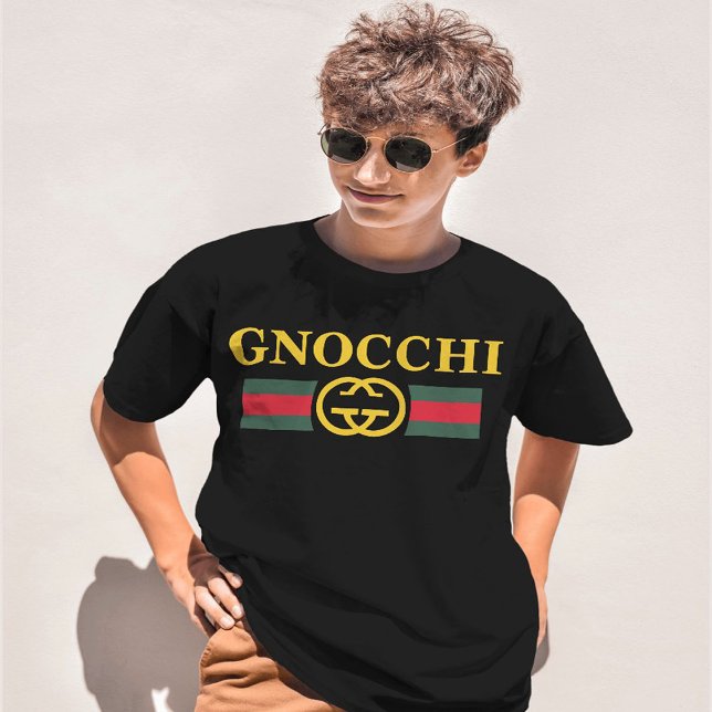 T-shirt Gnocchi drôle de nourriture Designer Logo chemise  (Gnocchi ,oversize vintage, Sweatshirt,Gnocchi Vintage Parody T Shirt,Gnocchi Designer, Gang eat pas
)
