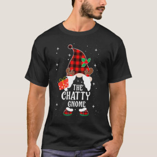 T-shirt Gnome bavard carreaux de Buffalo famille assortie 