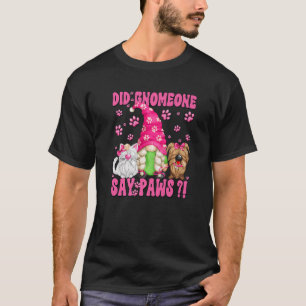 T-shirt Gnome Chat Dit Pour Les Femmes Et Les Filles Migno