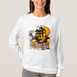 T-shirt Gnome Couple, Maison Hantée, Fantôme, JackO'Lanter
