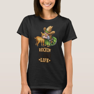T-shirt Gnome Cow-girl qui déchire La Vie de Fermier