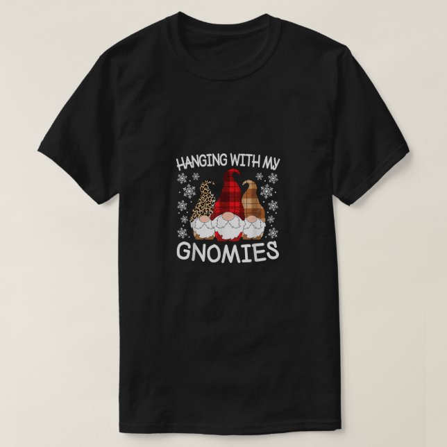 T-shirt Gnome De Noël Drôle Qui Passe Avec Mes Gnomies Hom (Design devant)
