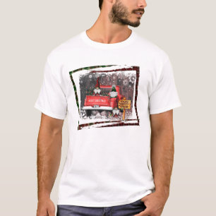 T-shirt Gnome de Noël Gnome Sweet Gnome Red Truck Plaid Ru