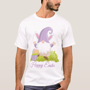 T-shirt Gnome de Pâques et vacances mignons d'oeufs