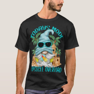 T-shirt Gnome D'Été De Popsicle Drôle Sous Les Palmiers Et
