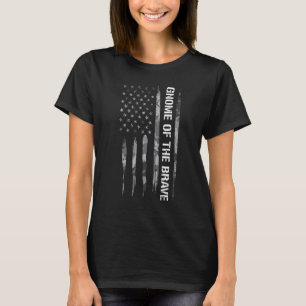 T-shirt Gnome du patriotisme des braves Drapeau américai