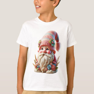 T-shirt Gnome en fleurs