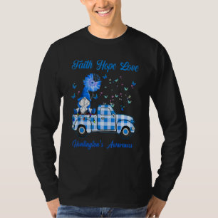 T-shirt Gnome Faith Hope Love Huntington's Awareness
