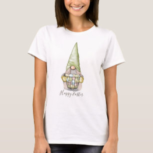 T-shirt Gnome fille mignonne aux oeufs de Pâques