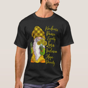 T-shirt Gnome gentillesse Paix Égalité Amour Inclusion Esp