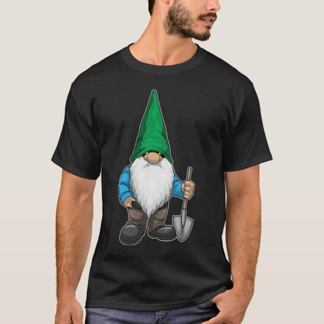 T-shirt Gnome Halloween Shovel (Devant)