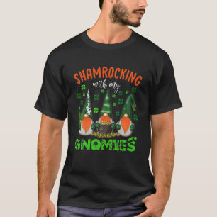 T-shirt Gnome Irish Shamrocking Avec Mes Gnomies St. Patri