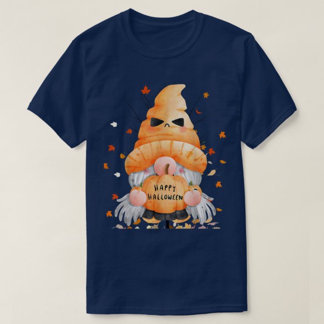 T-shirt Gnome JackOLantern Citrouille Halloween Co (Design devant)