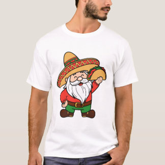 T-shirt Gnome Mexicain avec Dessin de Taco Drôle Cinco de 