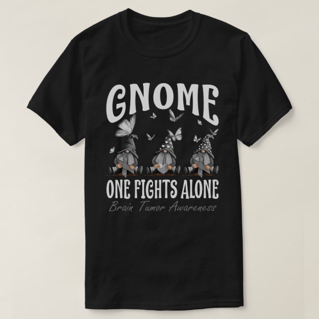 T-shirt Gnome One combat seul Cerveau Tumeur sensibilisati (Design devant)