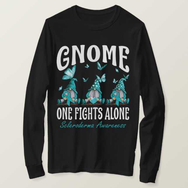 T-shirt Gnome One combat seul Scleroderma sensibilisation (Design devant)