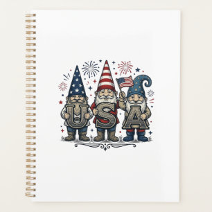 T-shirt Gnome Patriotique USA Quatrième Juillet Vi