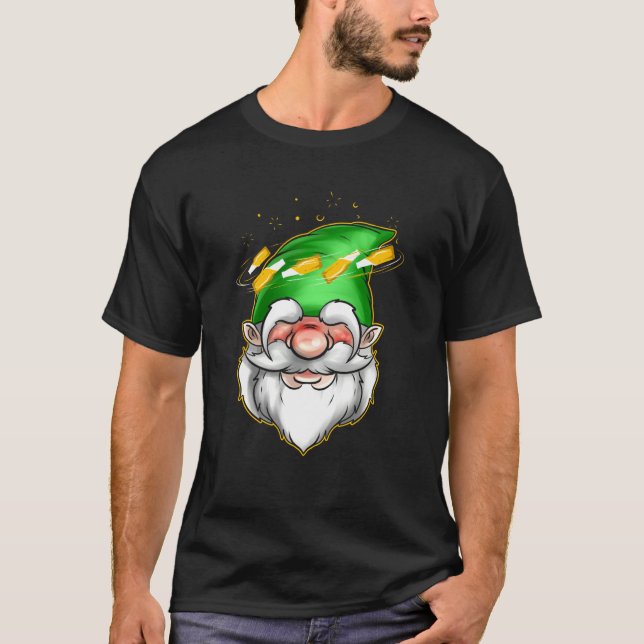 T-shirt Gnome With Headache From Bottles On St Patricks Da (Devant)