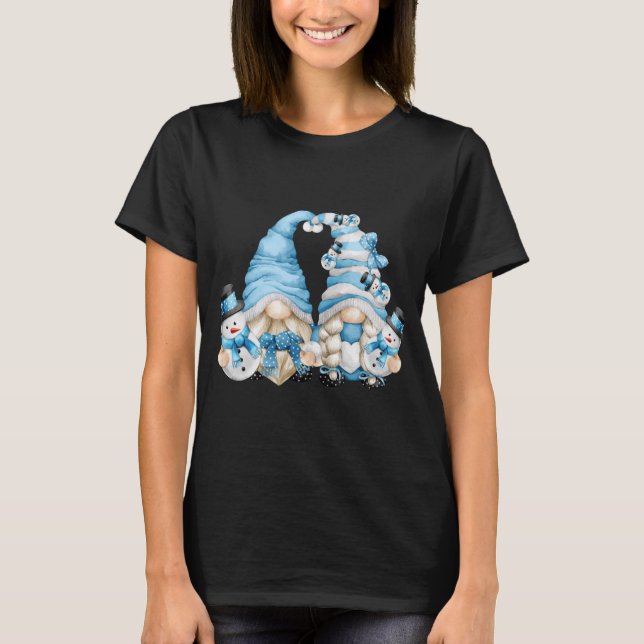 T-shirt Gnomes À Jumeaux D'Hiver Pour Les Femmes Avec S (Devant)