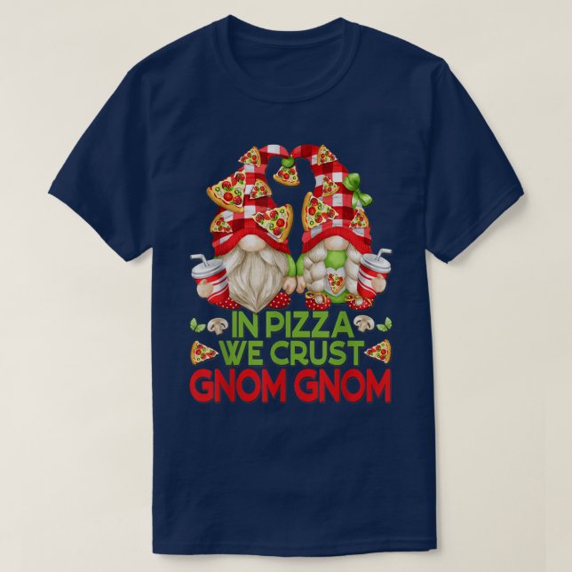 T-shirt Gnomes Amoureux De Pizza Pour Femmes Et Hommes À P (Design devant)
