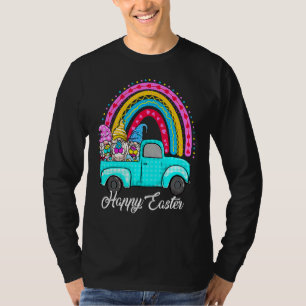 T-shirt Gnomes Arc-En-Ciel Avec Oeufs De Lapin Chasse Cami