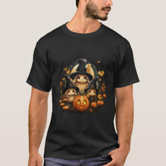 T-shirt Gnomes Automne Citrouilles Halloween Automne