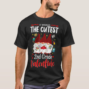 T-shirt Gnomes Buffalo Plaid I Teach the Cutest 2nd Grade