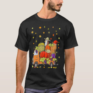 T-shirt Gnomes Citrouille Camion Leaves automne Thanksgivi