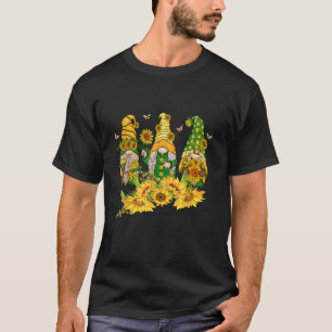 T-shirt Gnomes Dans Un Jardin De Tournesol Cute Printemps 