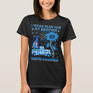 T-shirt Gnomes De Camion Je Porte Du Bleu Pour Mon Frère D