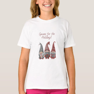 T-shirt Gnomes de Noël adorables avec la fête de Noël