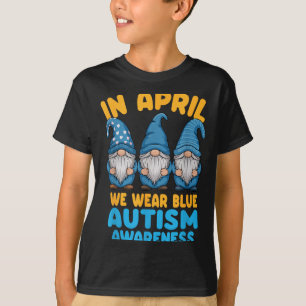 T-shirt Gnomes de sensibilisation à l'autisme en avril Nou