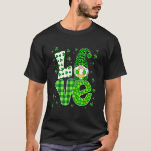 T-shirt Gnomes de Shamrock tenant Amour Léopard Saint-Patr