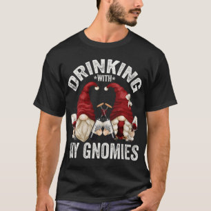T-shirt Gnomes De Vins Mets Aime Boire Avec Mes Gnomies Fu